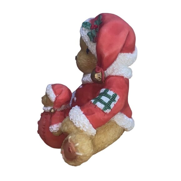 Enesco Cherished Teddies Christmas Figurine 2000 Bears In Santa Outfits Collecti - Picture 2 of 12